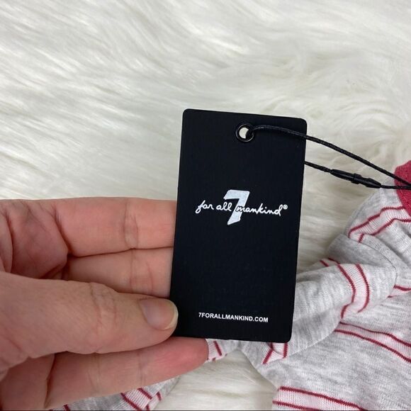 7 For All Mankind Striped Footie & Hat Set - Picture 4 of 4